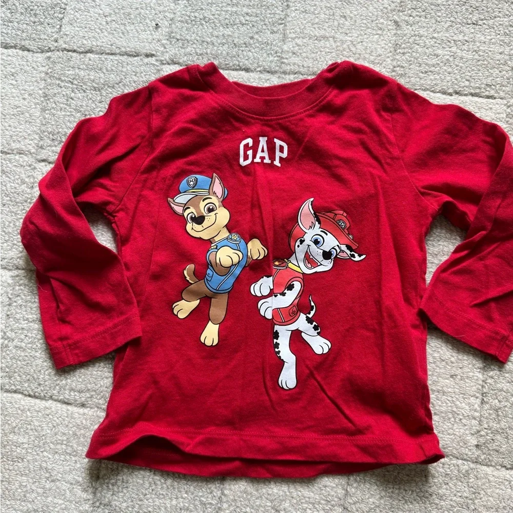 GAP Red Paw Patrol Character Long-Sleeve Tee